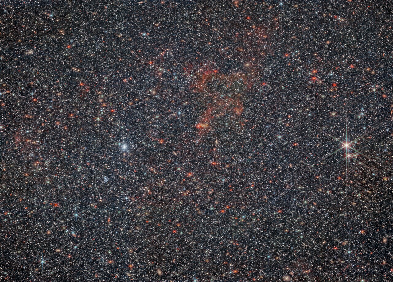 Photograph of NIRCam’s view of NGC 6822